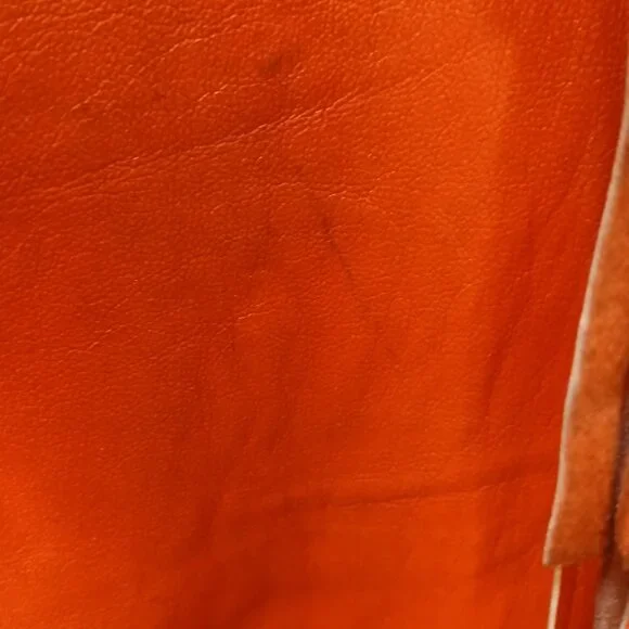 Fiorucci 1980 Vintage Red Leather Fringe Safety Jeans * Edgy Western * Sz 28 - Picture 11 of 14